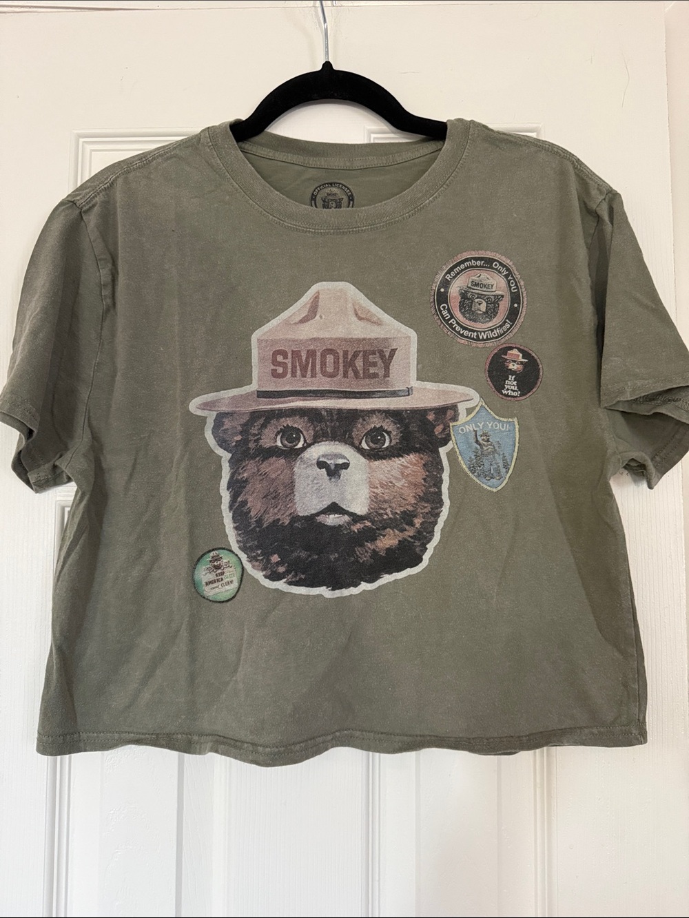 Smokey Bear Graphic Cropped Tee